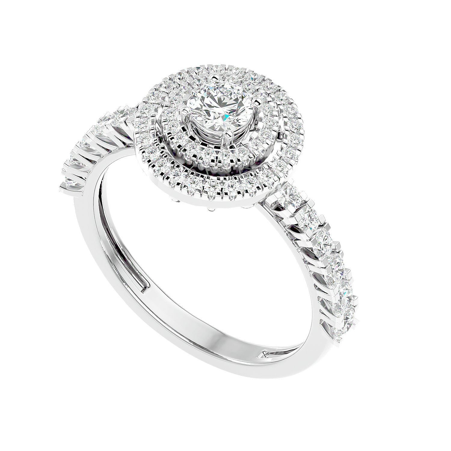 Double Halo Diamond Ring