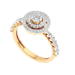 Double Halo Diamond Ring