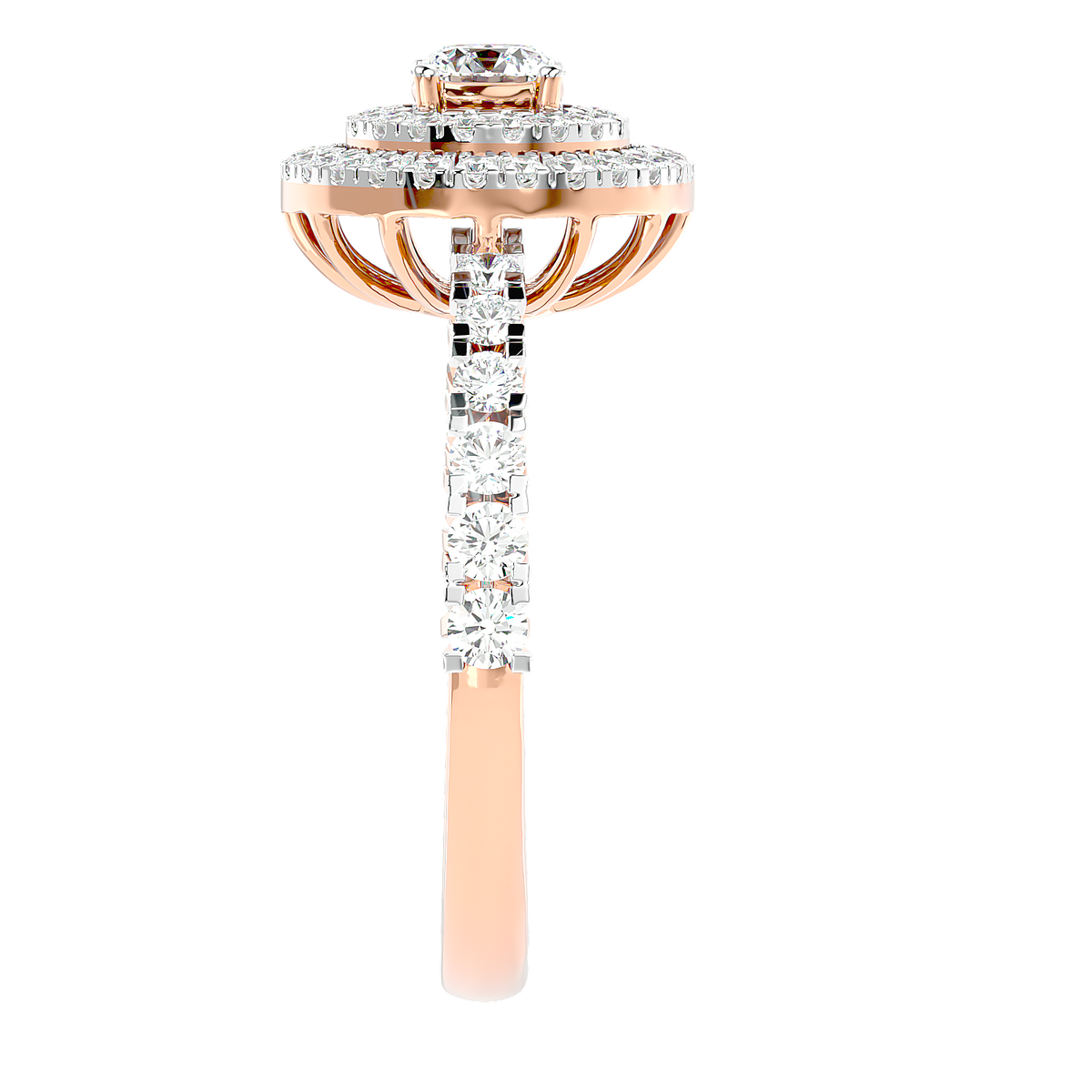 Double Halo Diamond Ring