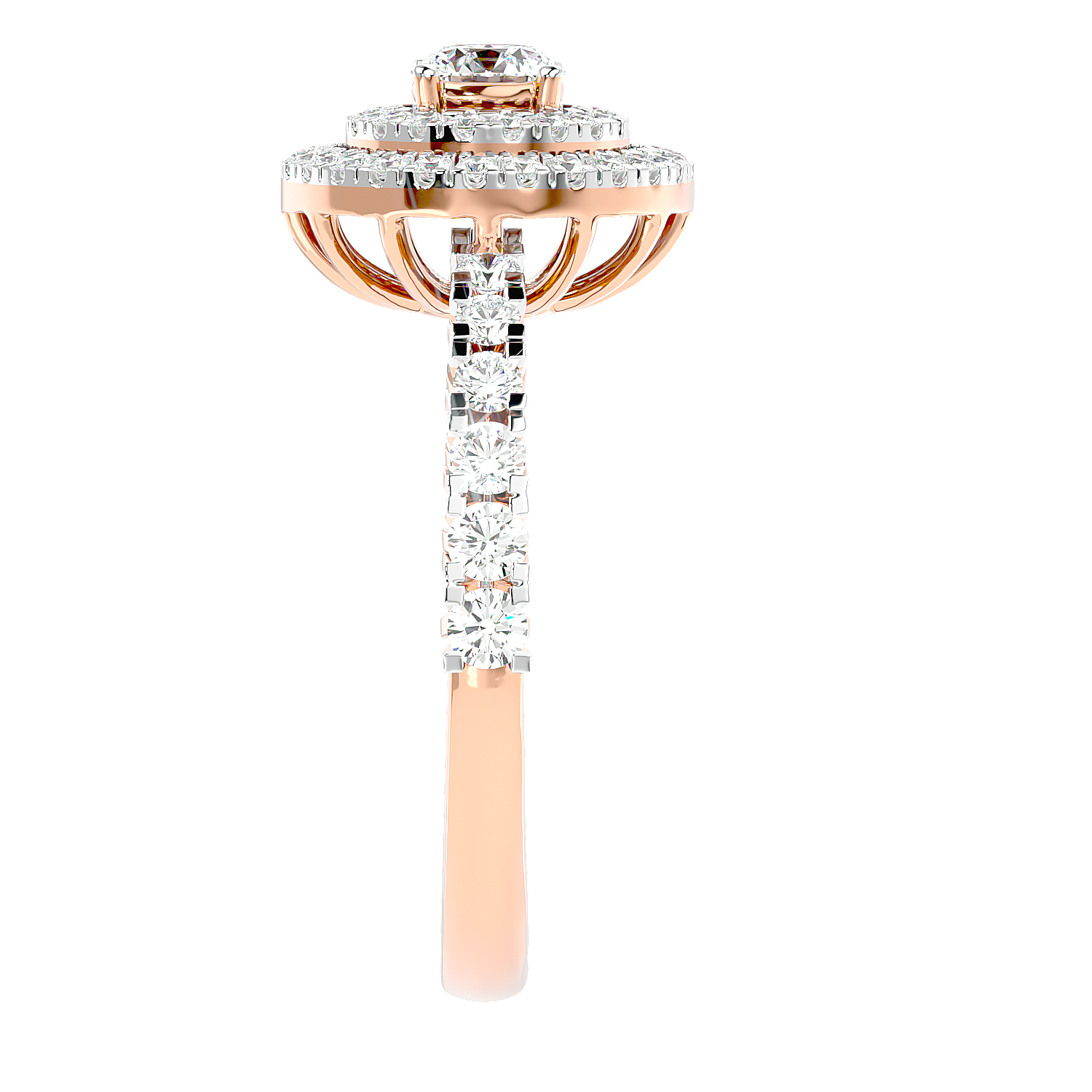 Double Halo Diamond Ring