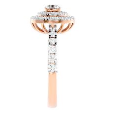 Double Halo Diamond Ring