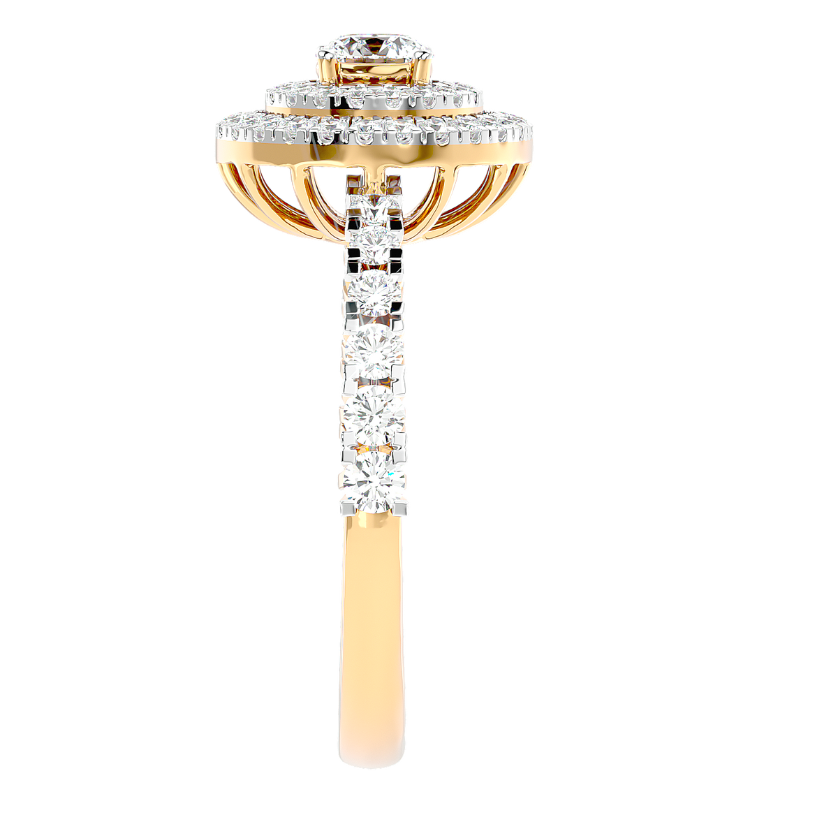 Double Halo Diamond Ring