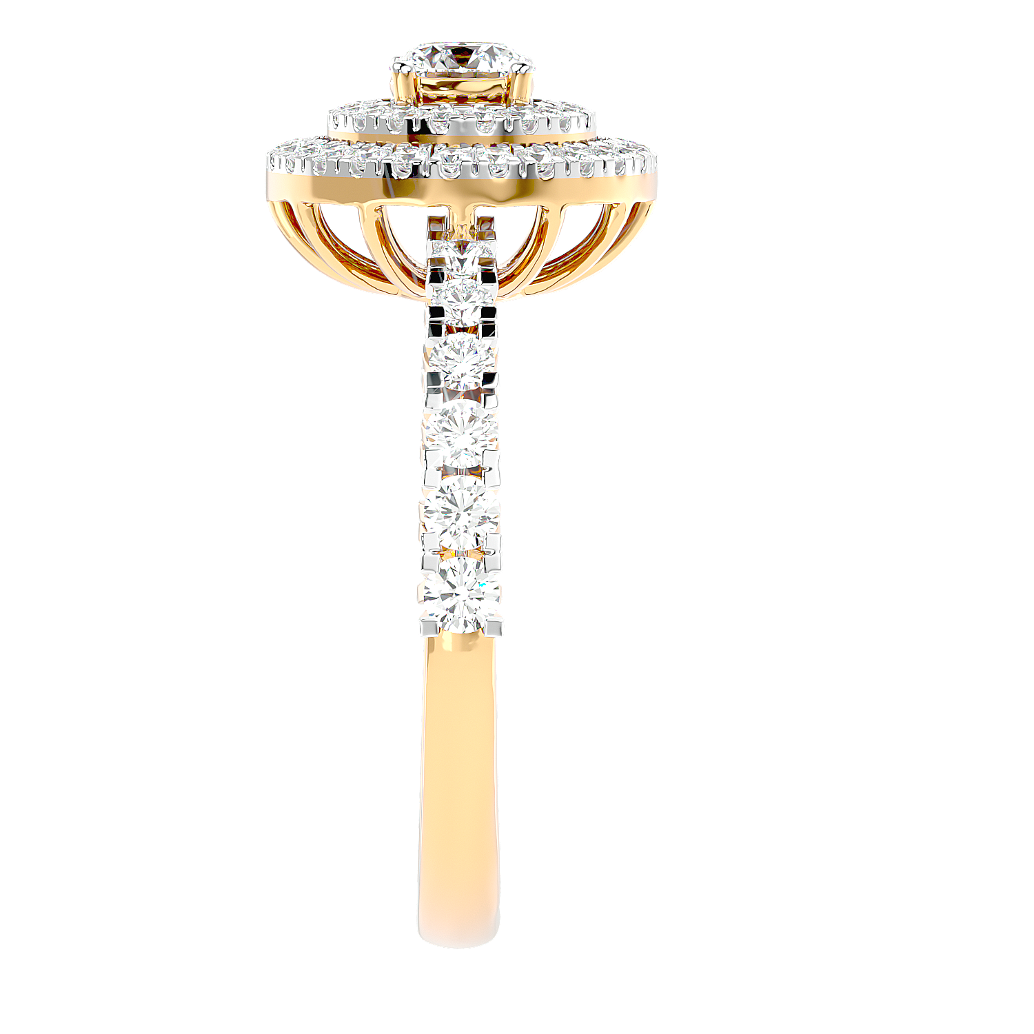 Double Halo Diamond Ring