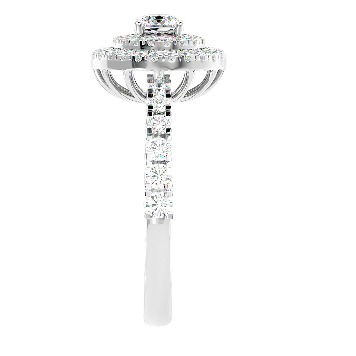 Double Halo Diamond Ring