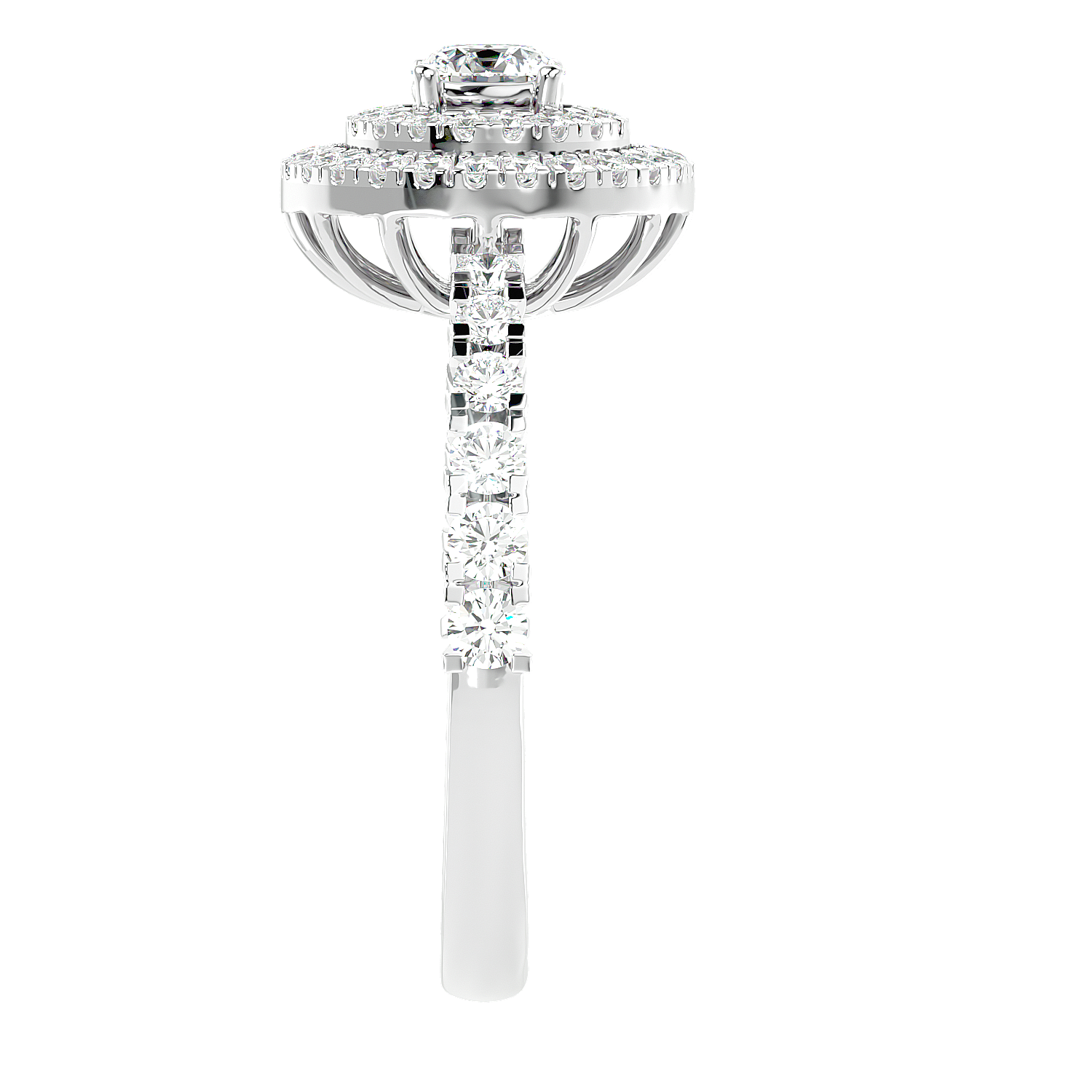 Double Halo Diamond Ring
