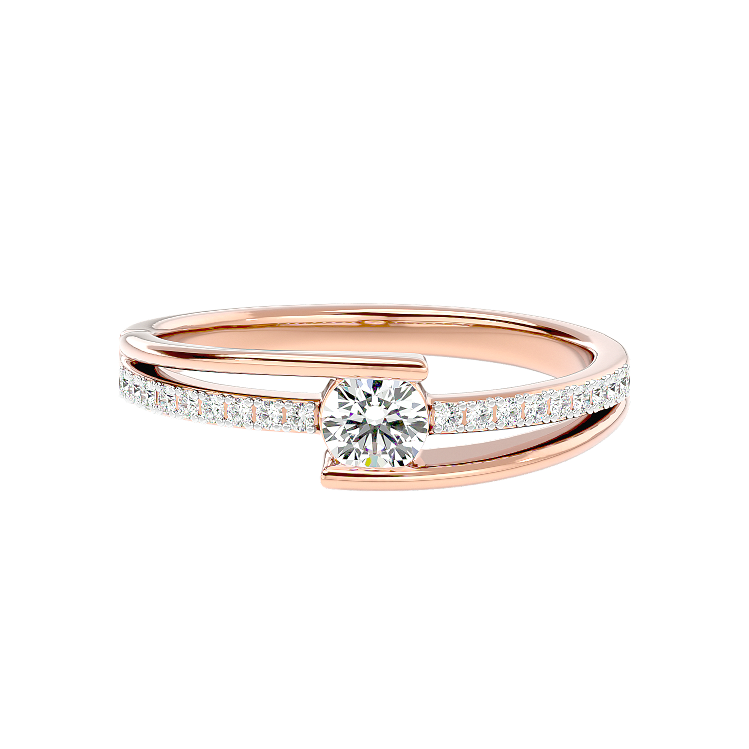 Modern Bypass Diamond Ring
