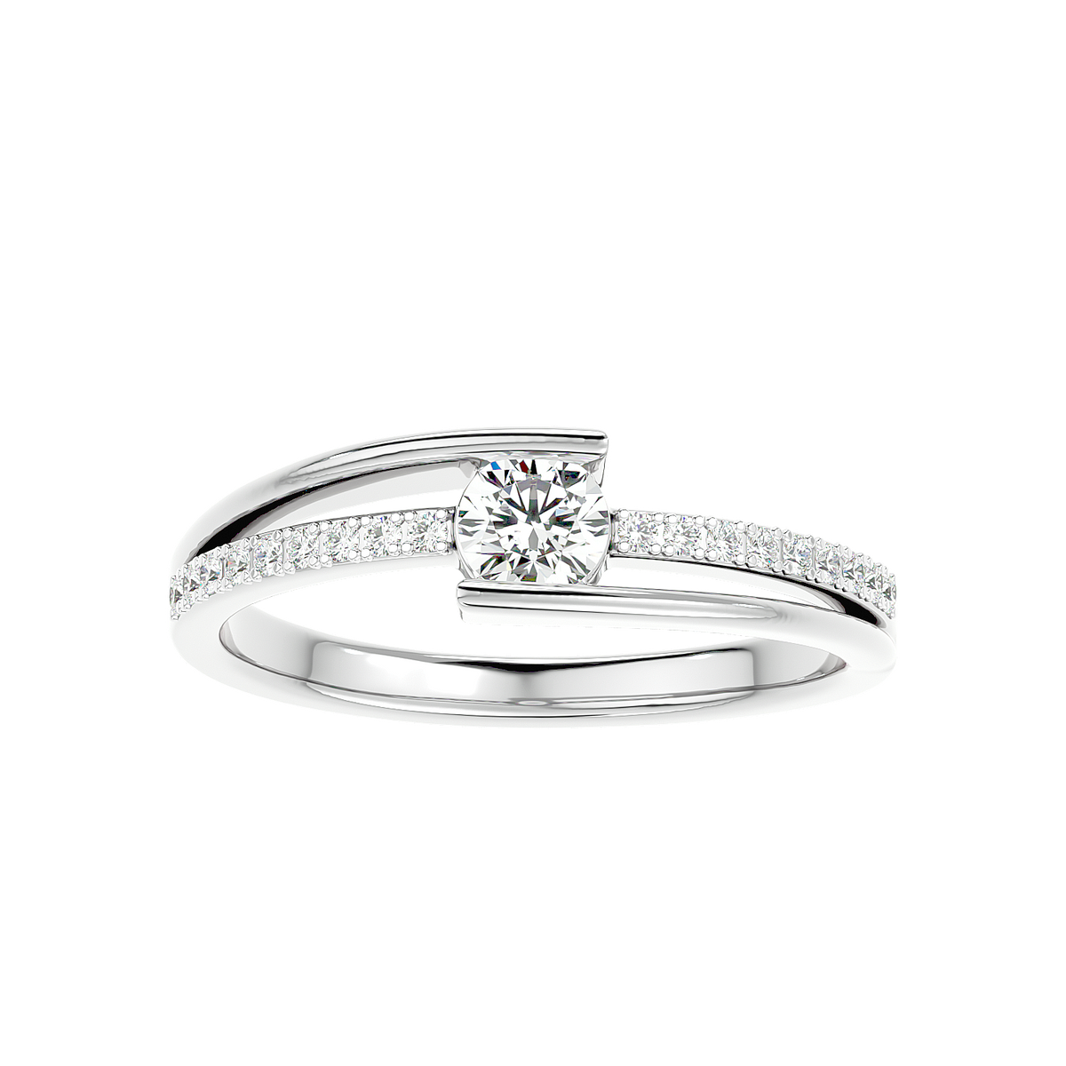 Modern Bypass Diamond Ring
