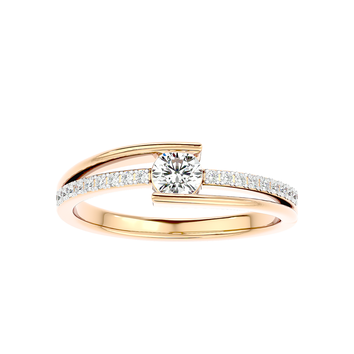 Modern Bypass Diamond Ring