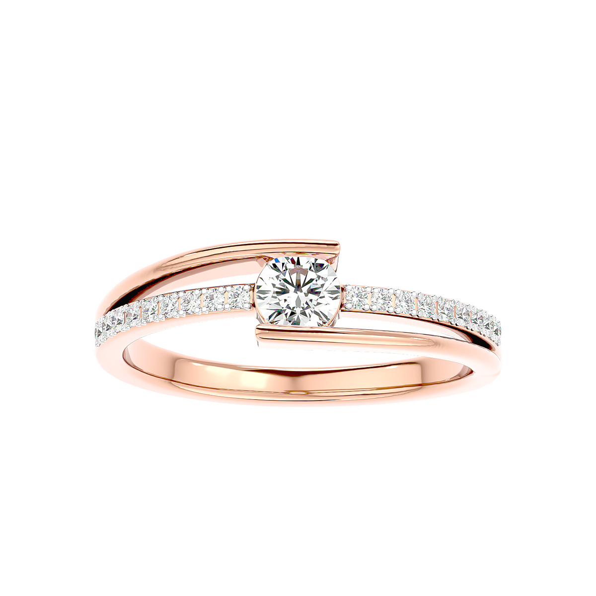 Modern Bypass Diamond Ring