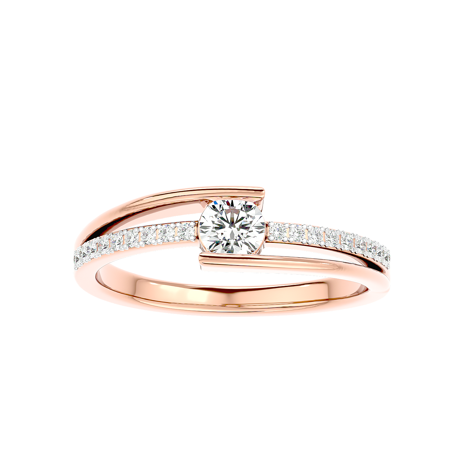 Modern Bypass Diamond Ring