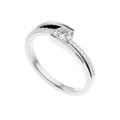 Modern Bypass Diamond Ring