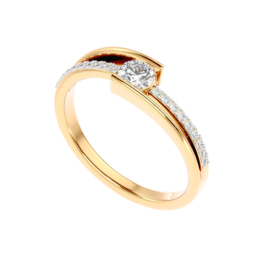 Modern Bypass Diamond Ring