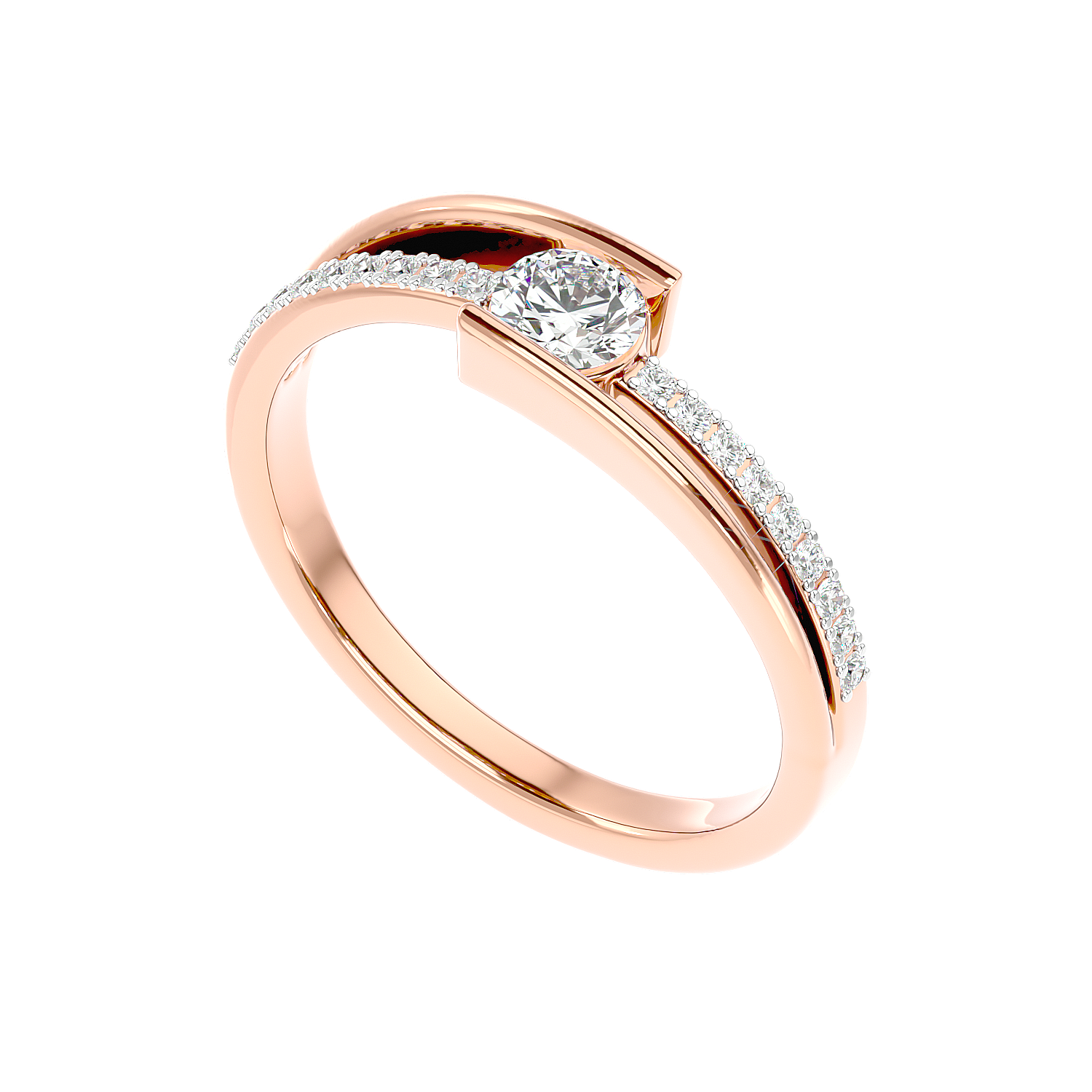 Modern Bypass Diamond Ring