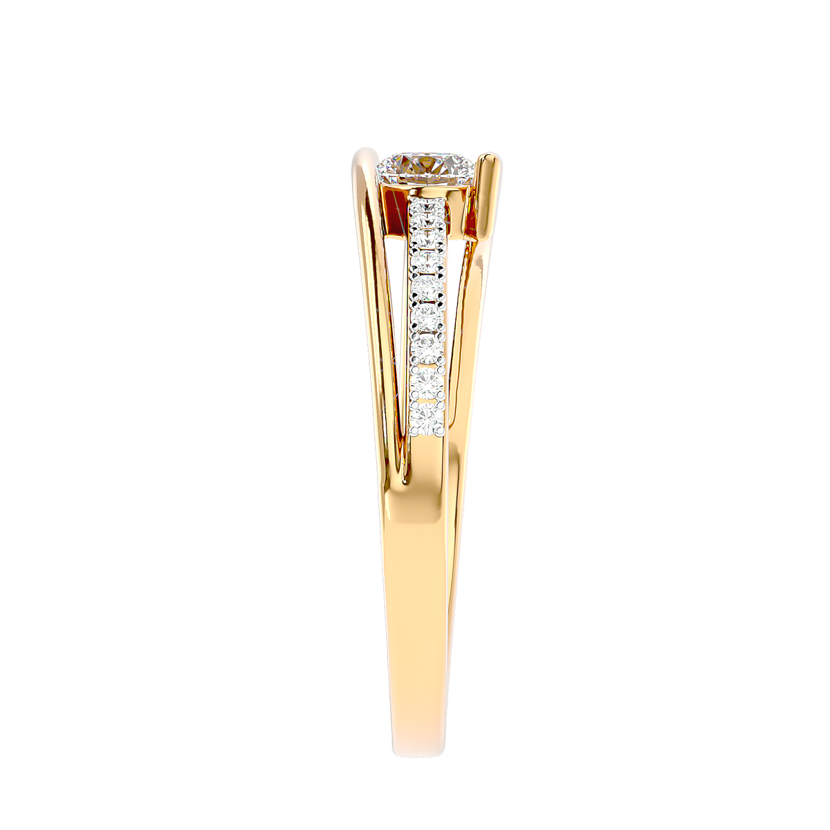 Modern Bypass Diamond Ring