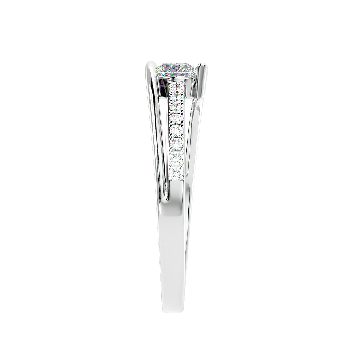 Modern Bypass Diamond Ring