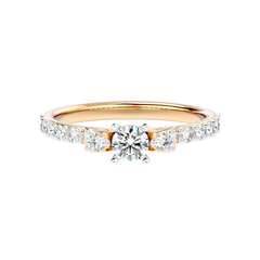 Cluster Shoulder Diamond Ring