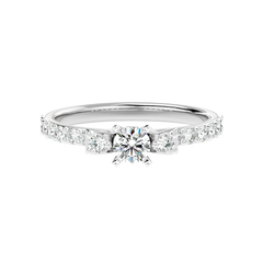 Cluster Shoulder Diamond Ring