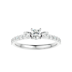 Cluster Shoulder Diamond Ring