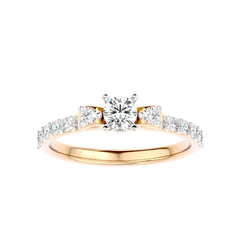 Cluster Shoulder Diamond Ring