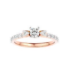 Cluster Shoulder Diamond Ring