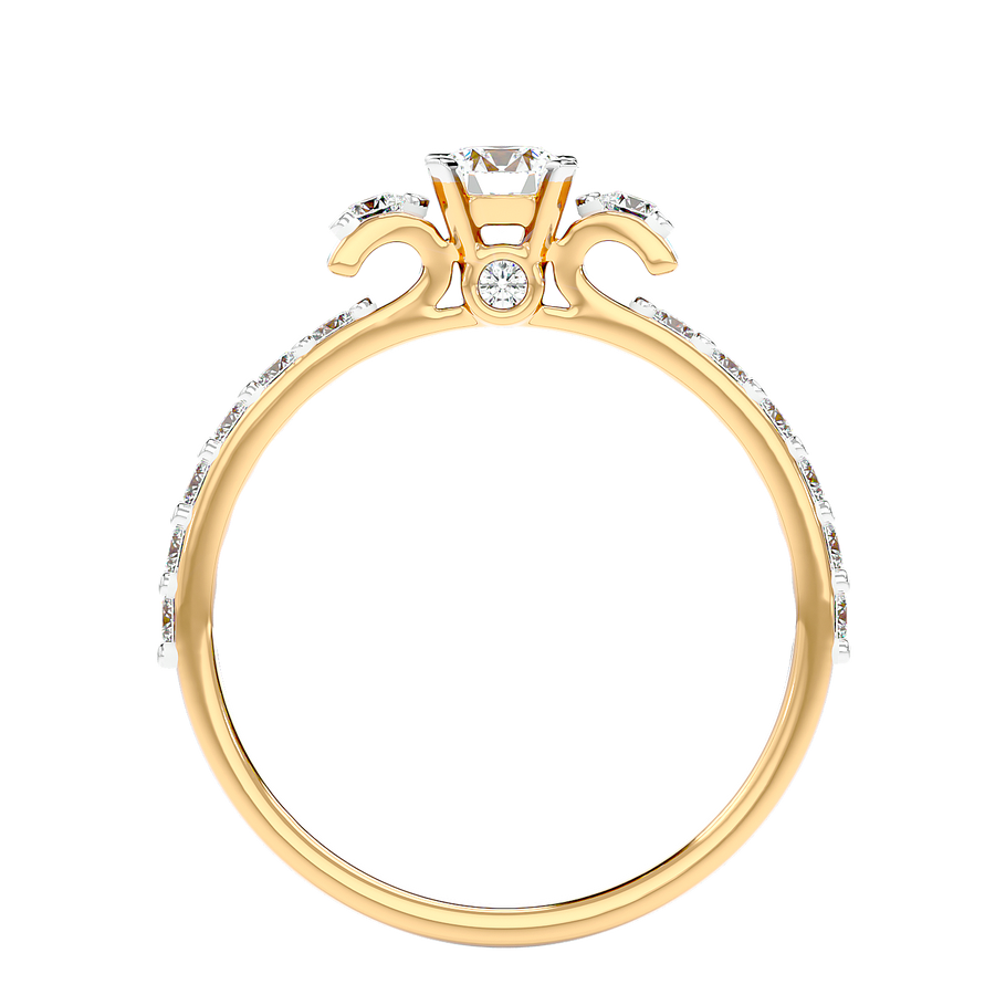Cluster Shoulder Diamond Ring