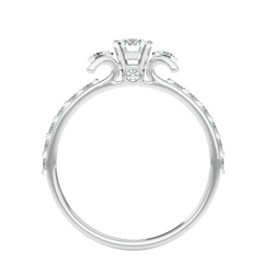 Cluster Shoulder Diamond Ring