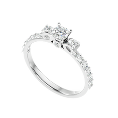 Cluster Shoulder Diamond Ring