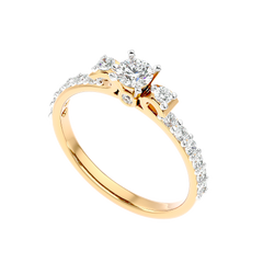 Cluster Shoulder Diamond Ring