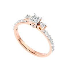 Cluster Shoulder Diamond Ring