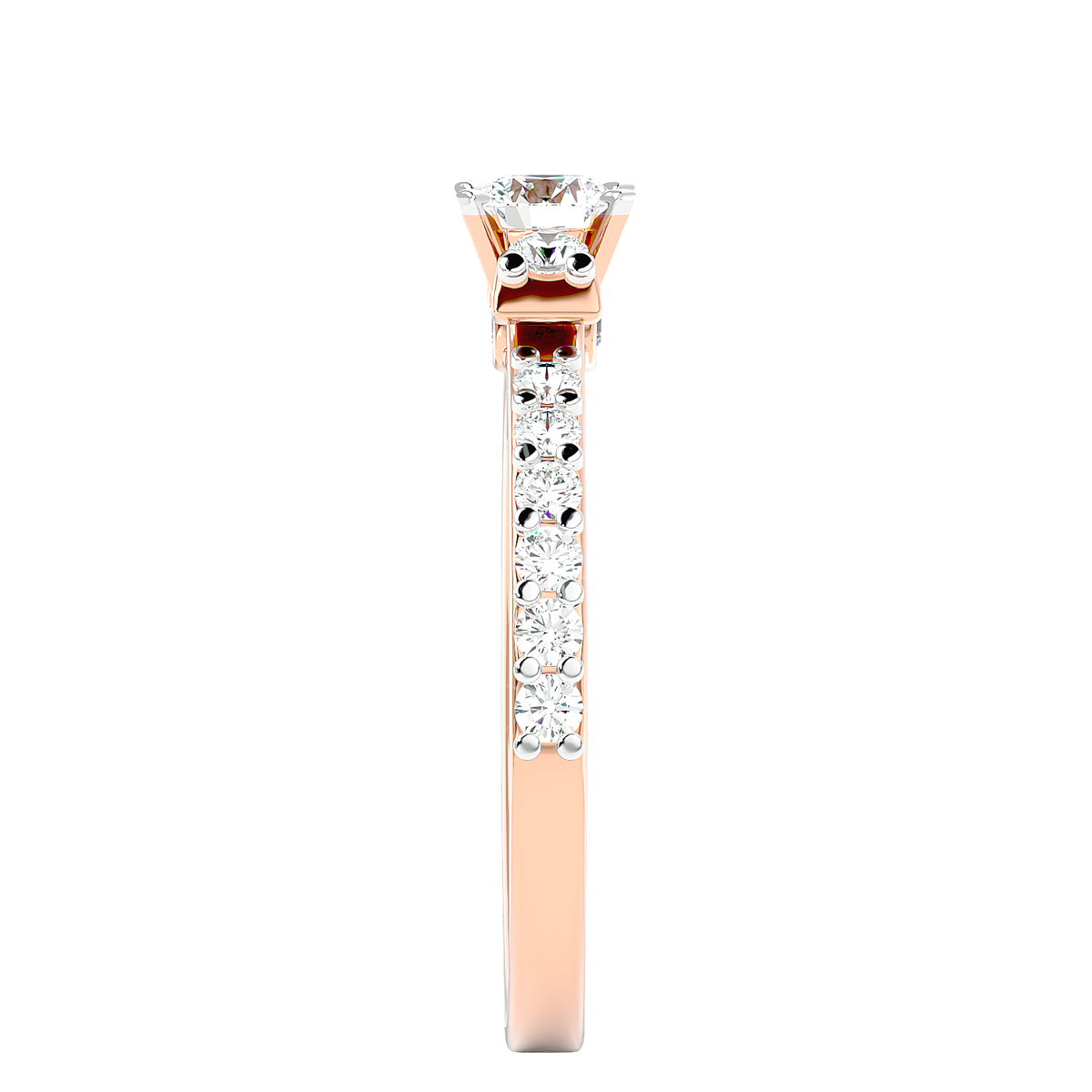 Cluster Shoulder Diamond Ring
