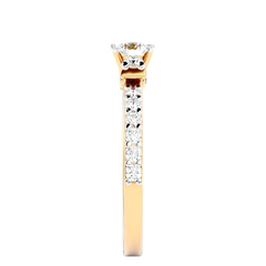 Cluster Shoulder Diamond Ring