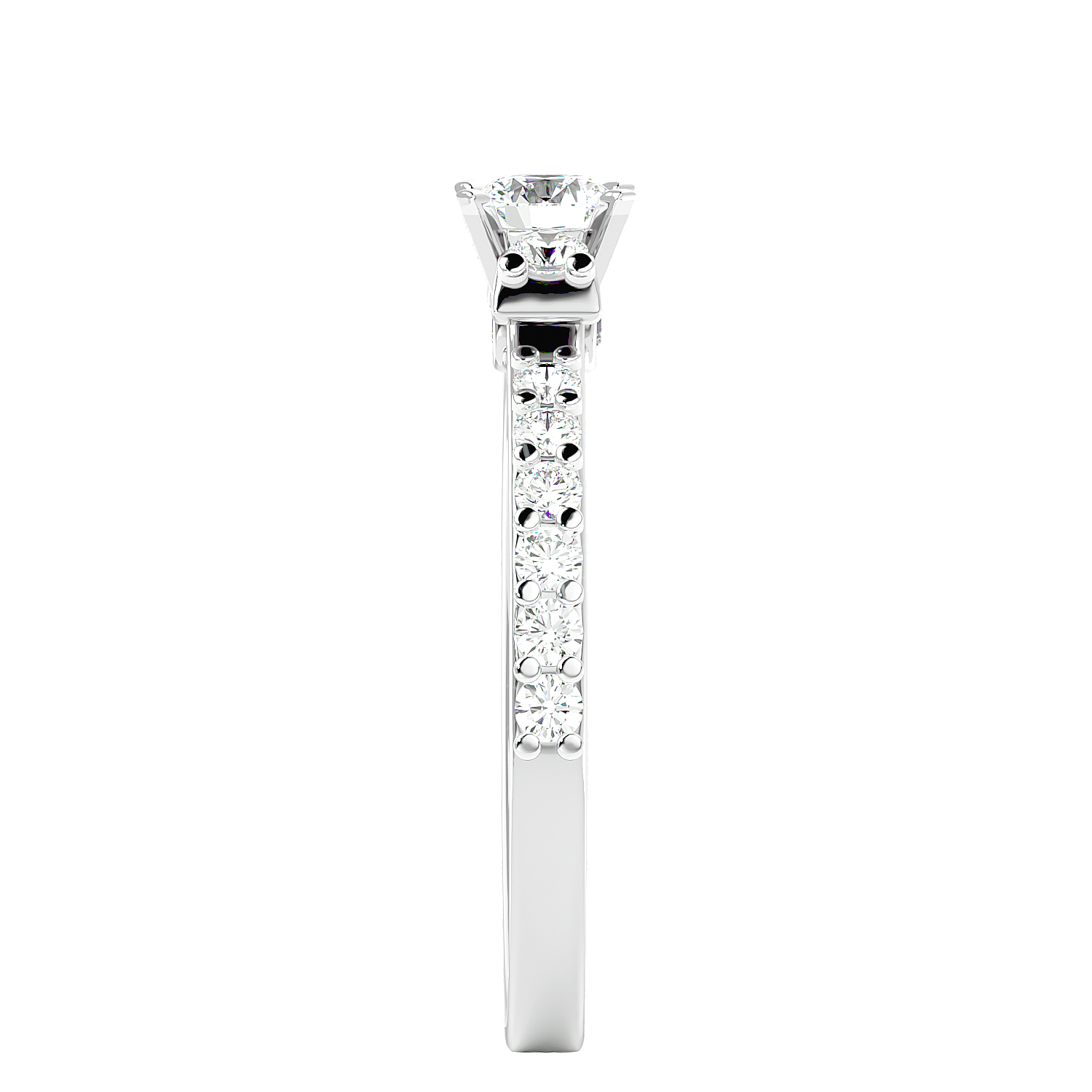 Cluster Shoulder Diamond Ring