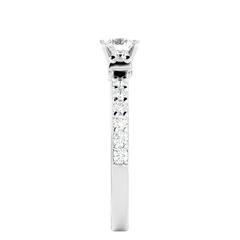 Cluster Shoulder Diamond Ring