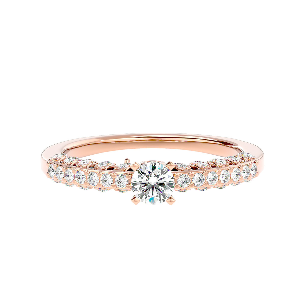 Vintage Inspired Pave Diamond Ring