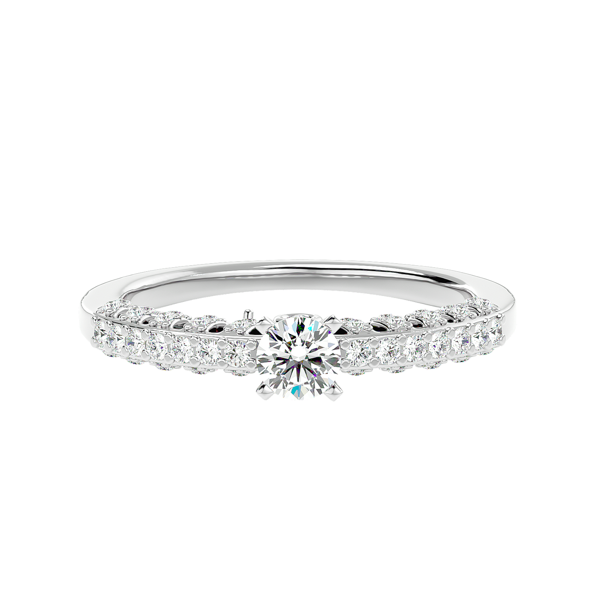 Vintage Inspired Pave Diamond Ring