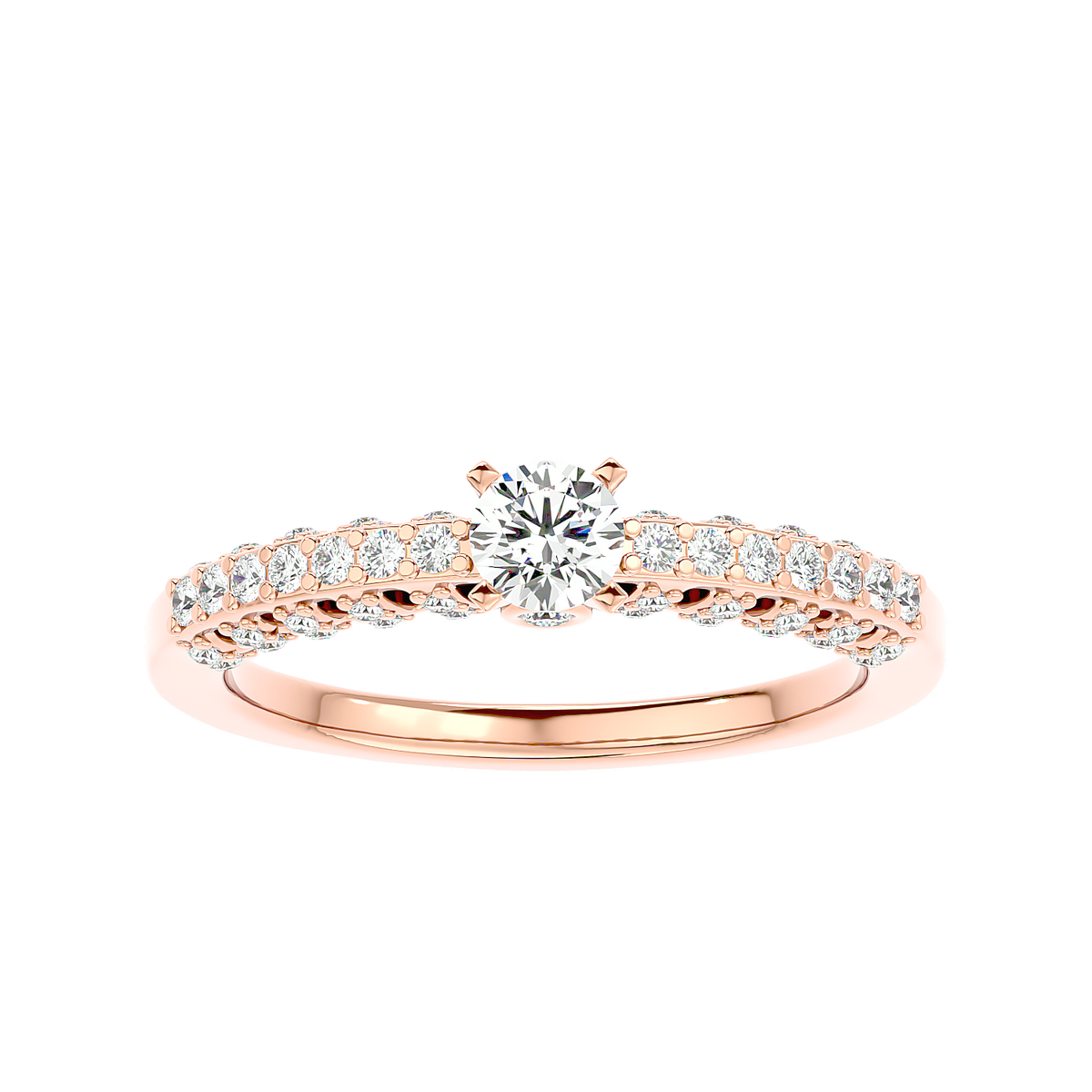 Vintage Inspired Pave Diamond Ring