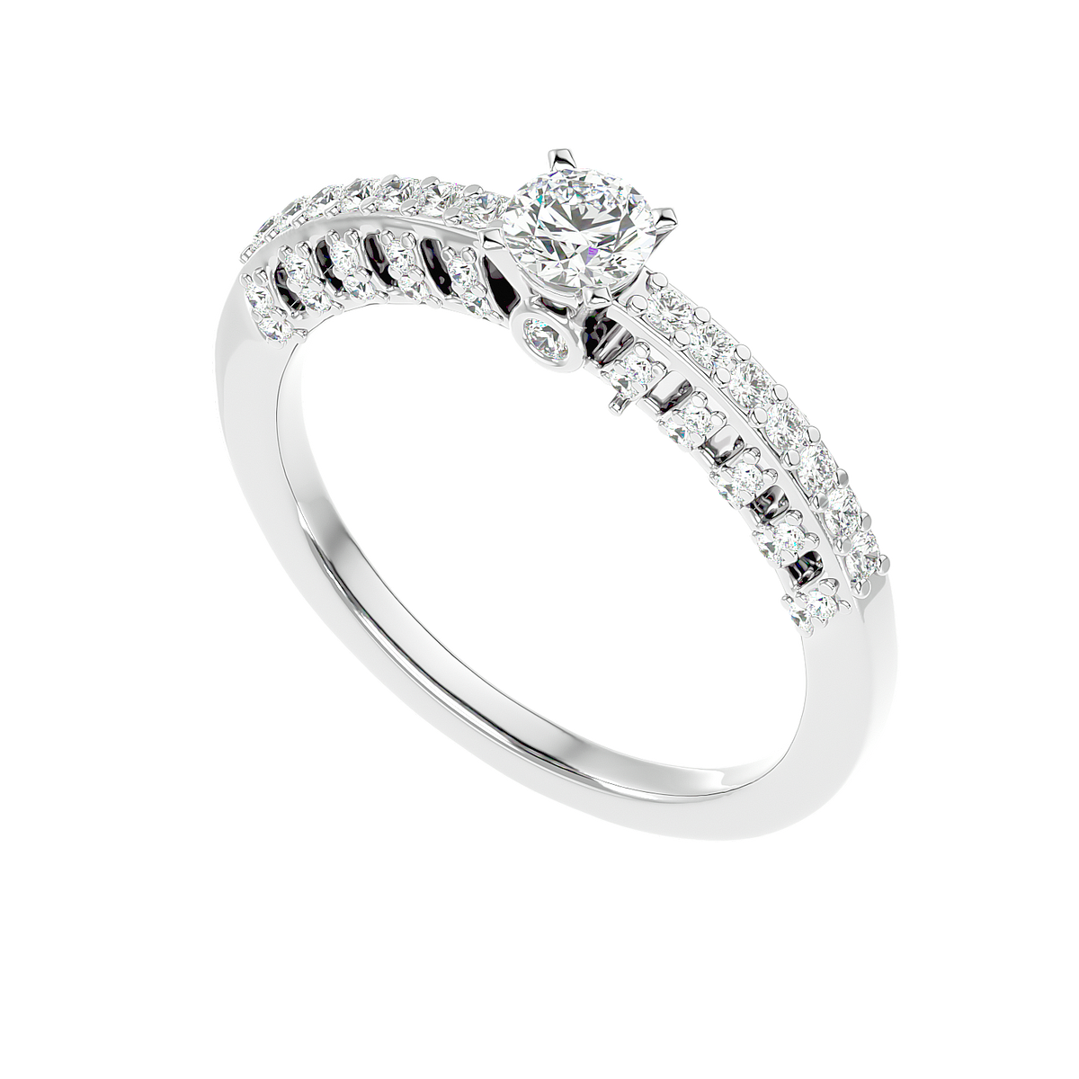 Vintage Inspired Pave Diamond Ring