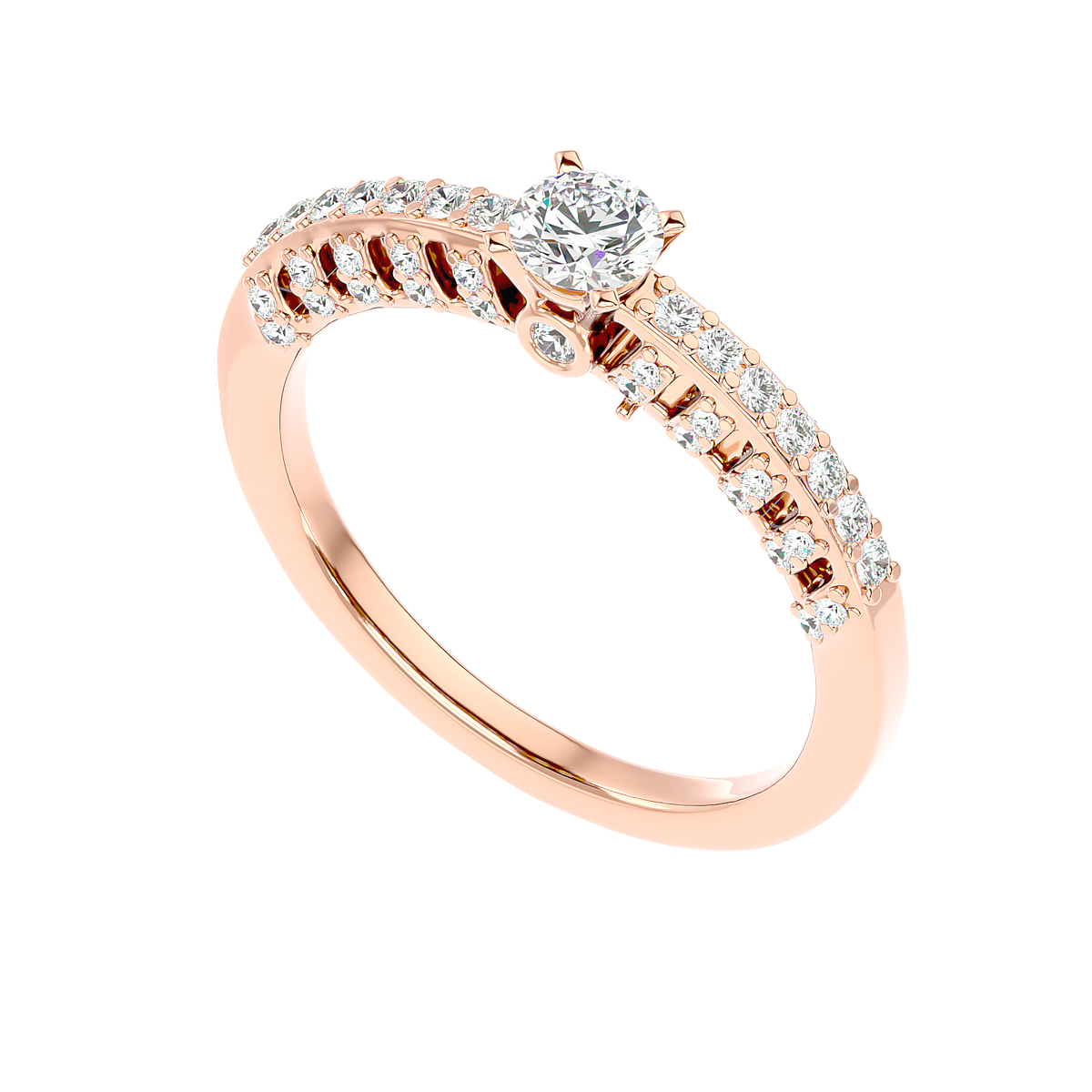Vintage Inspired Pave Diamond Ring