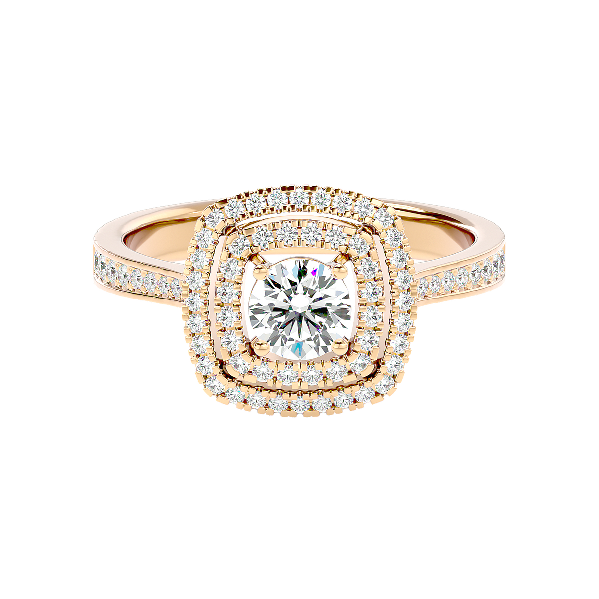 Cushion Double Halo Diamond Ring