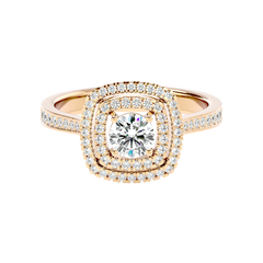 Cushion Double Halo Diamond Ring