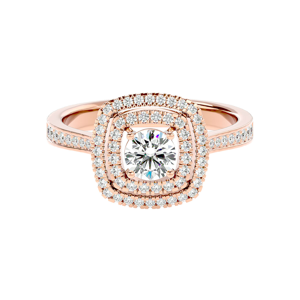 Cushion Double Halo Diamond Ring