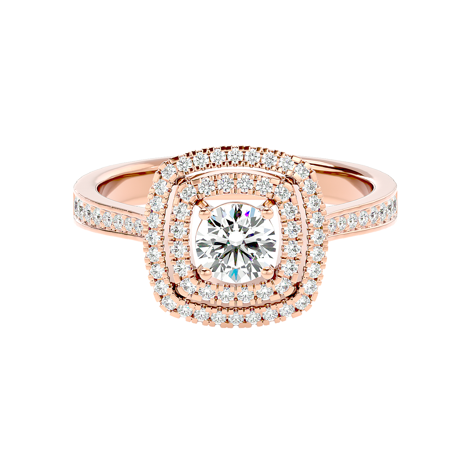Cushion Double Halo Diamond Ring