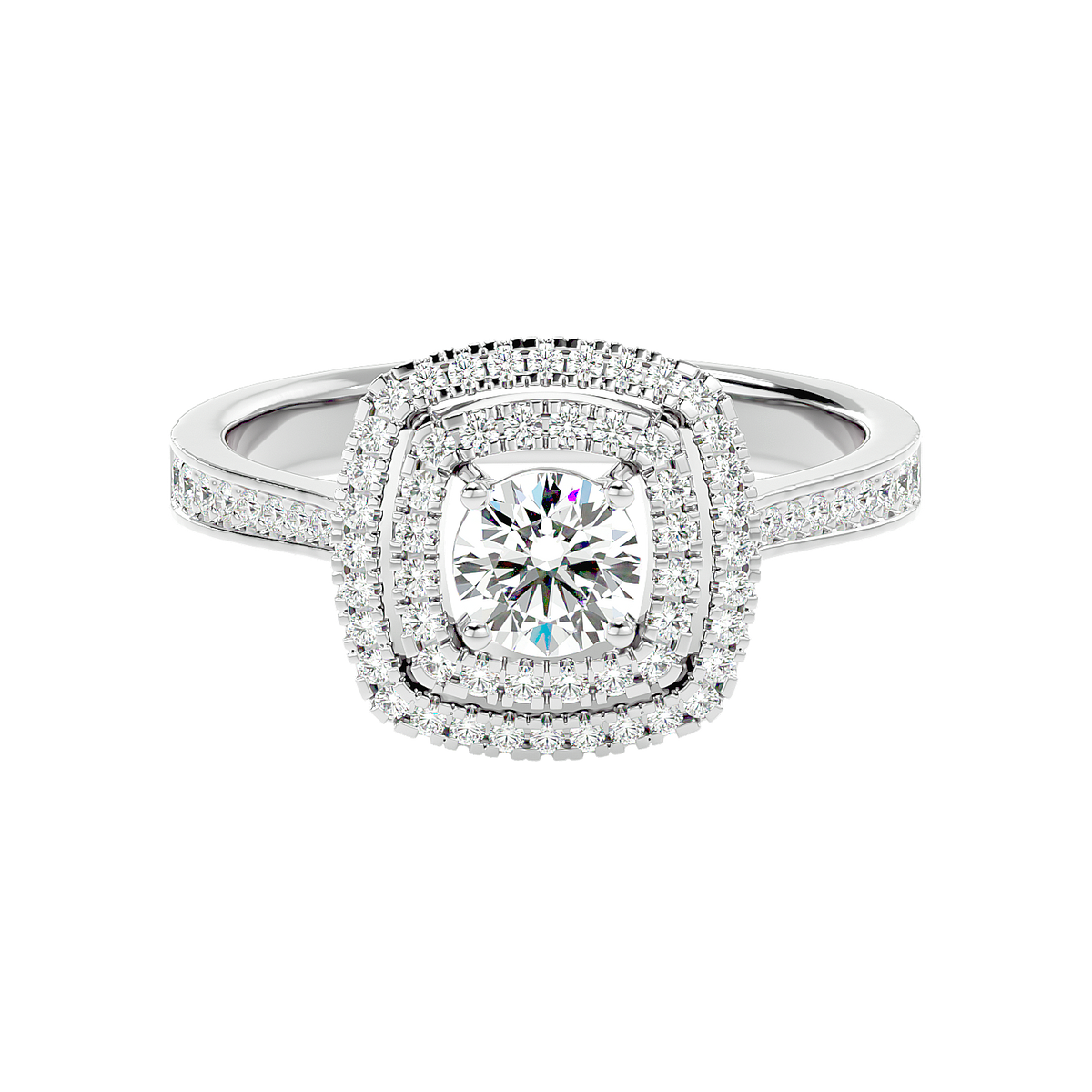 Cushion Double Halo Diamond Ring
