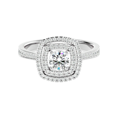 Cushion Double Halo Diamond Ring