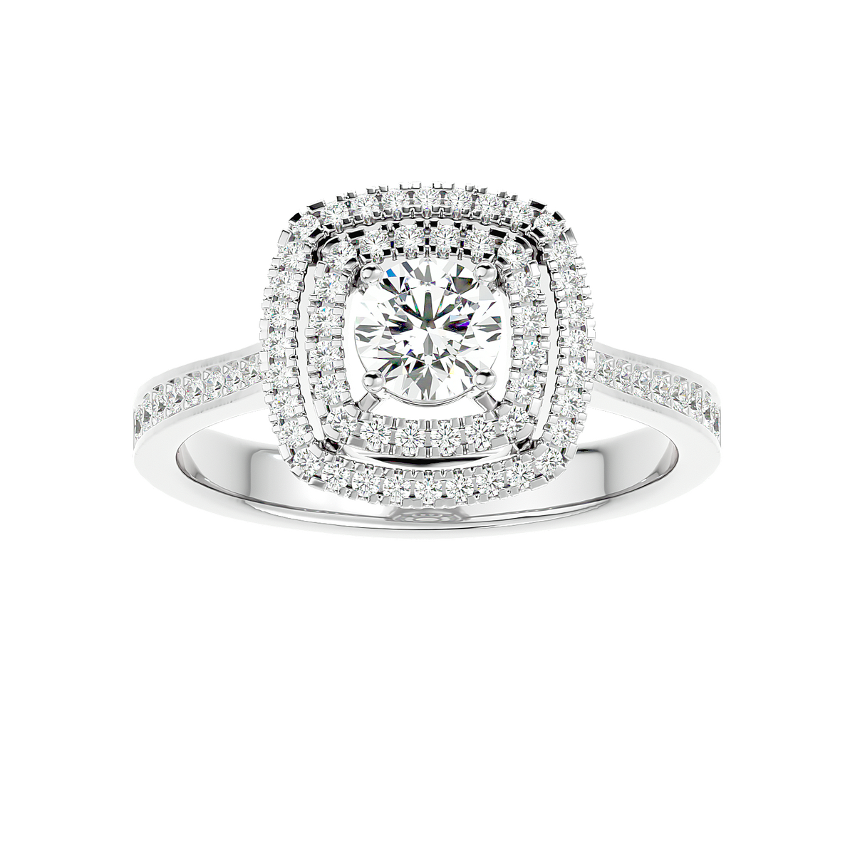 Cushion Double Halo Diamond Ring