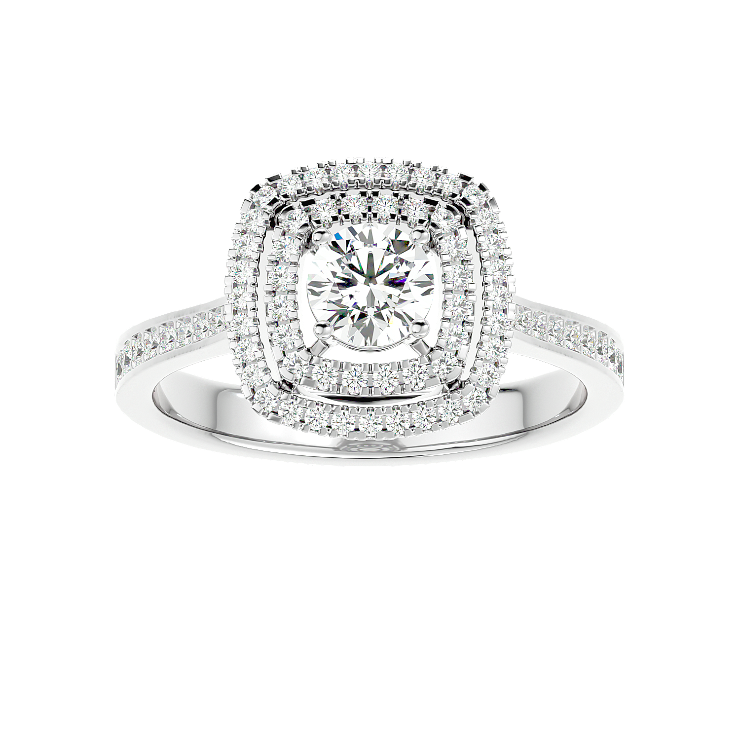 Cushion Double Halo Diamond Ring
