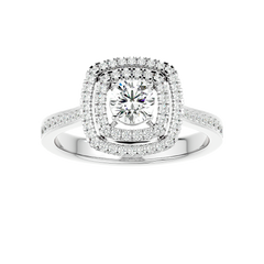 Cushion Double Halo Diamond Ring