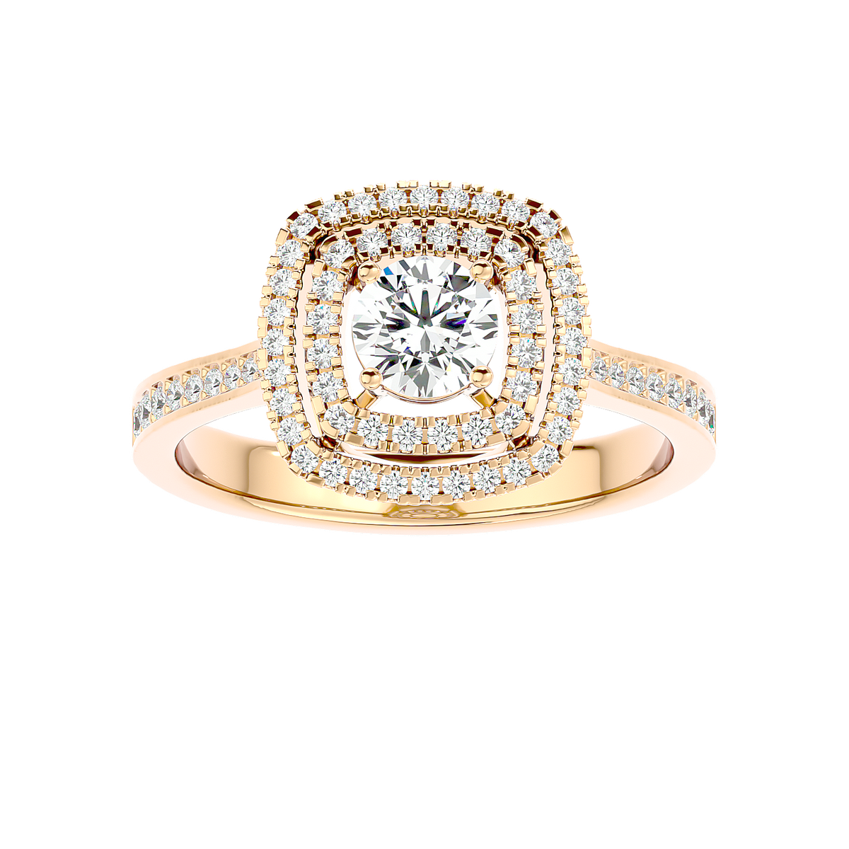 Cushion Double Halo Diamond Ring
