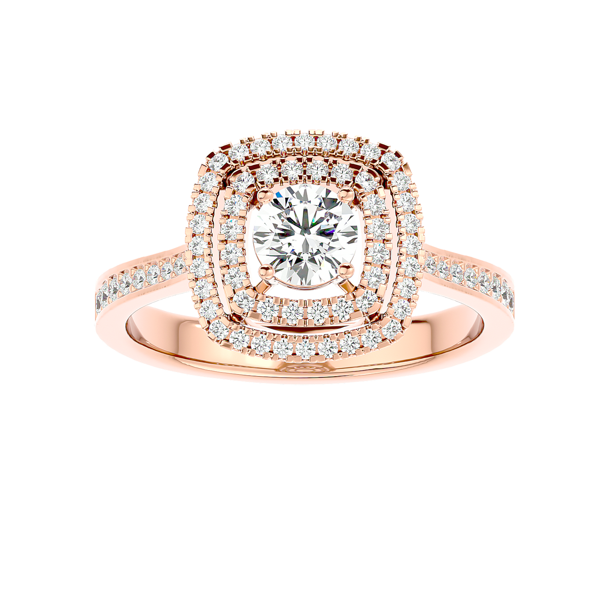 Cushion Double Halo Diamond Ring
