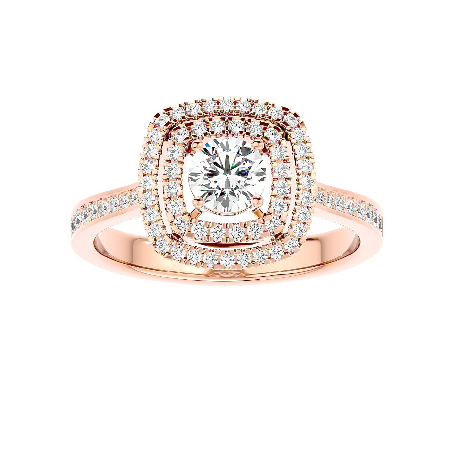 Cushion Double Halo Diamond Ring